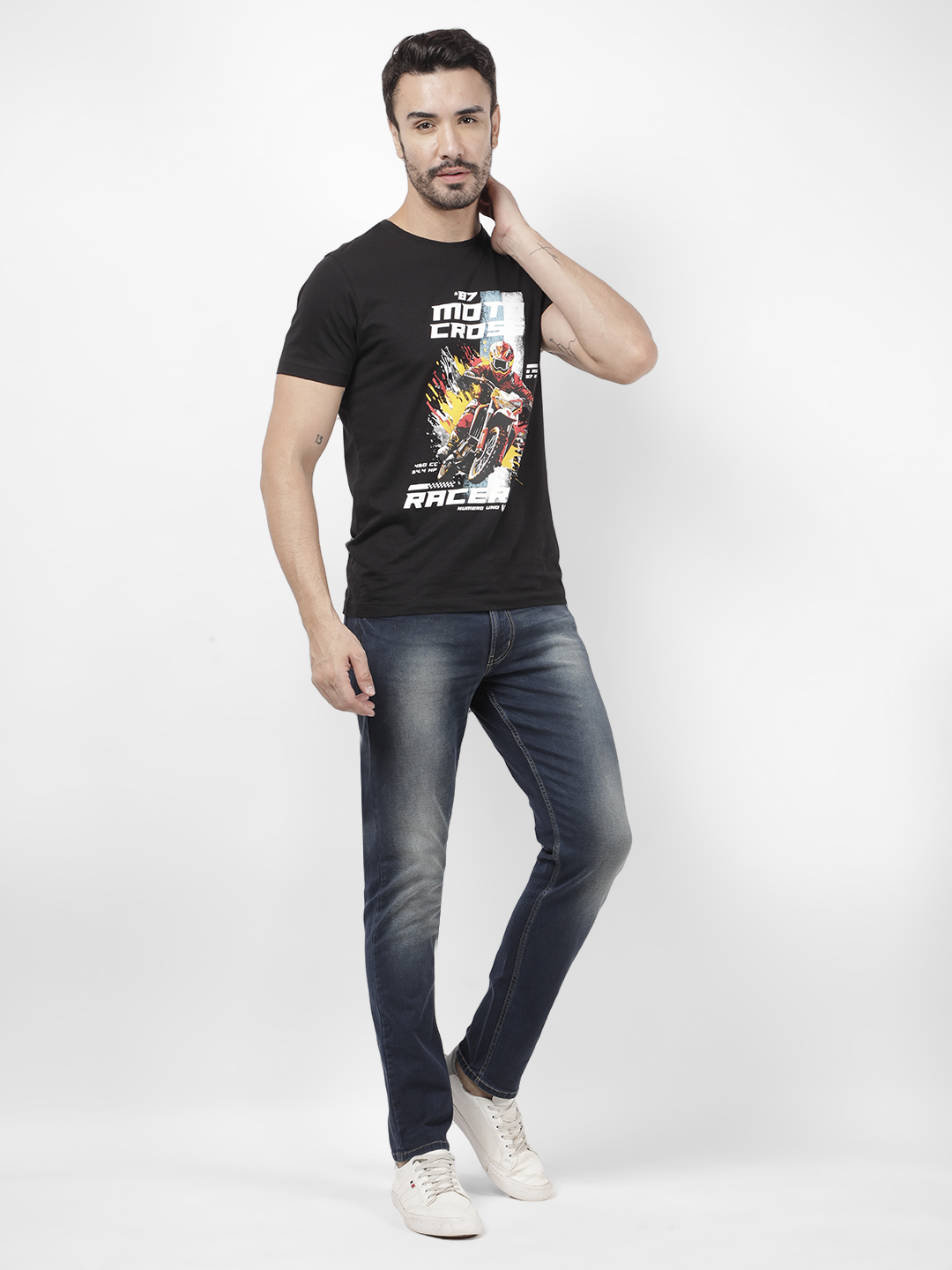 Numero Uno Men Solid Blue Jeans